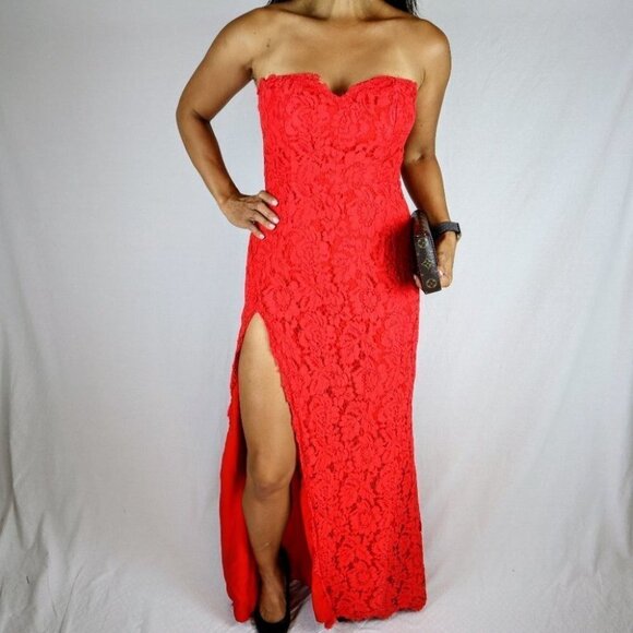 Fame & Partners Twilight Red Lace Gown $286 - Picture 2 of 10
